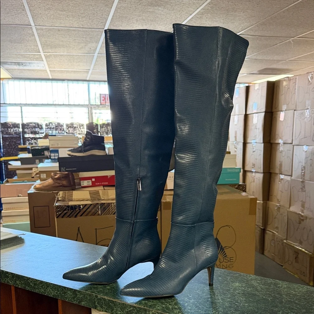 Sam Edelman Teal Over-the-Knee Pointed Toe Stiletto Boots